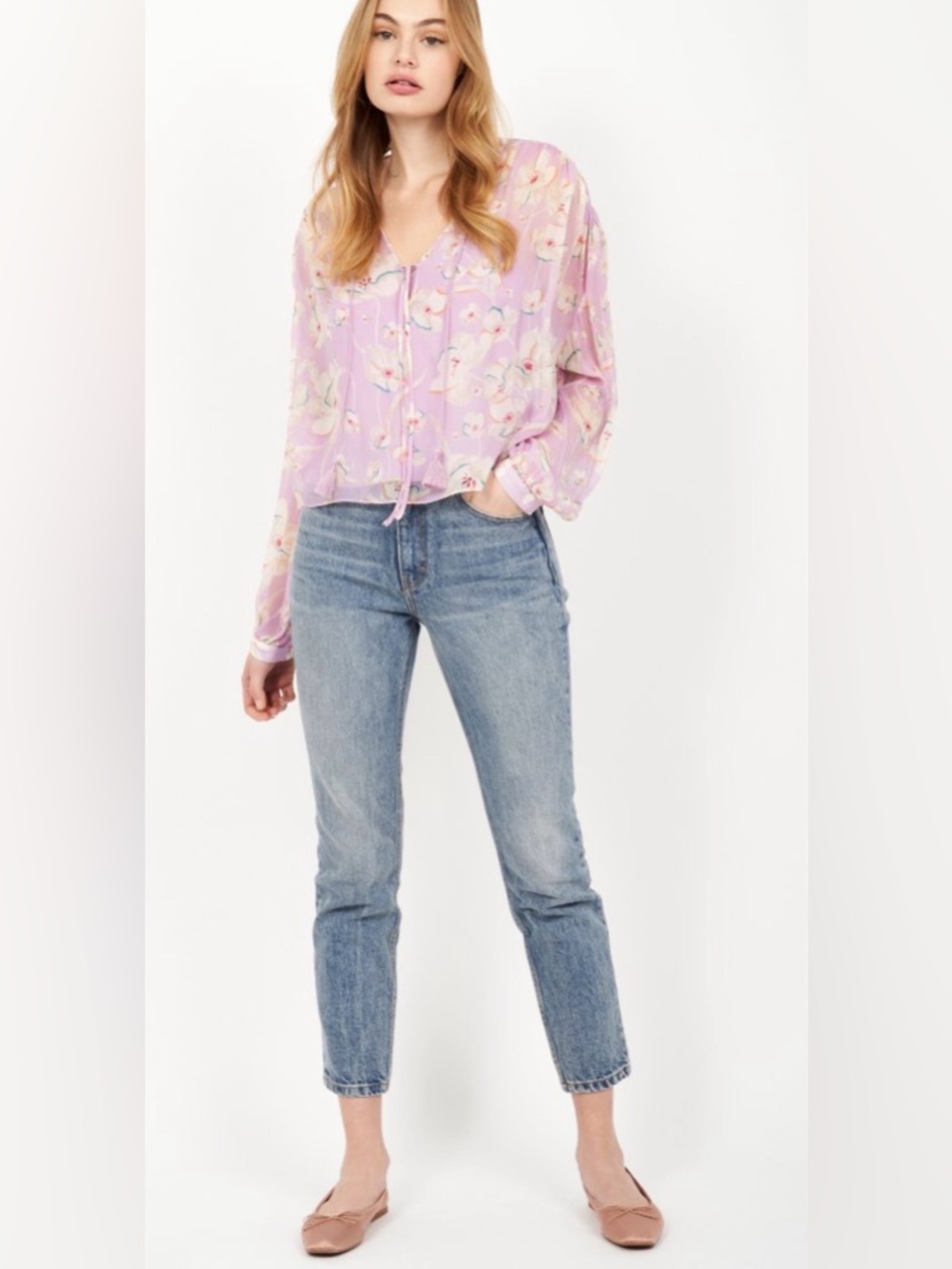 Joie Feyenna beautiful silk delicate blouse S $248 - Picture 4 of 12